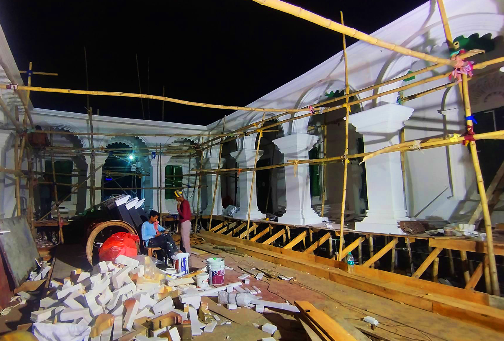 Chandannagar Jagadhatri Puja Preparation